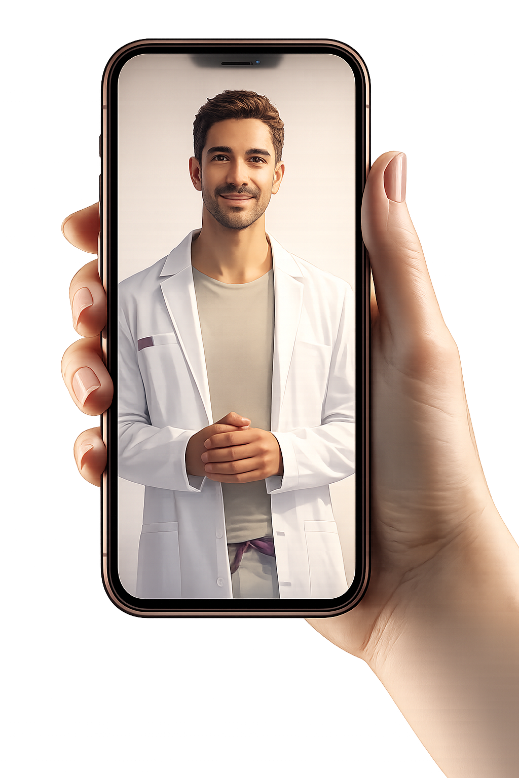 Medico di DoctorLife in videochiamata dal cellulare